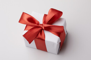gift box with red ribbon