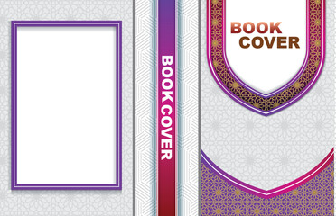 Arabic Islamic Style Book Cover Design with Arabic Pattern and Ornaments
