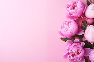 pink peonies