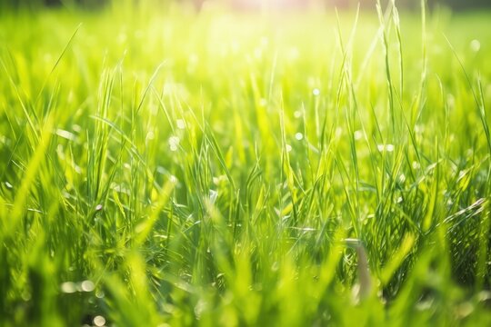 eco friendly green grass farmland with sunlight effect