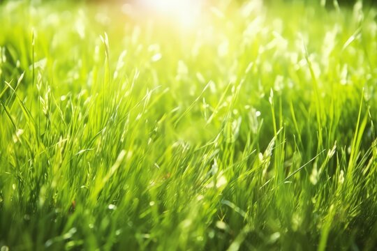 organic green grass farmland outdoor photography with sunlight