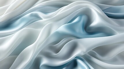 Fototapeta premium Elegant white and light blue silk background. Luxurious wedding concept. Generative AI