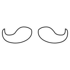 Mustache vector icon. Barbershop illustration sign. haircut symbol or logo.