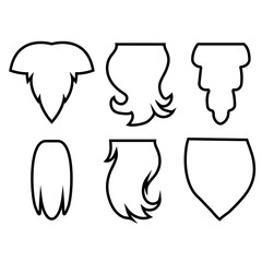 Beard icon vector set. barbershop illustration sign collection. hairdresser symbol.