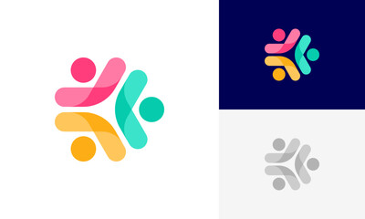 Community people, Social community, Human family logo abstract design vector