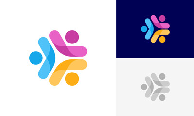 Community people, Social community, Human family logo abstract design vector