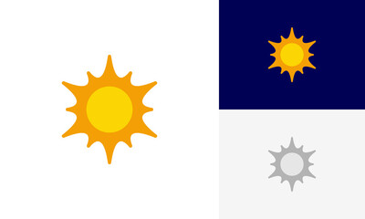 Sun simple abstract logo icon design vector