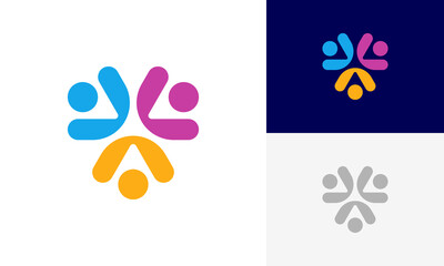 Community people, Social community, Human family logo abstract design vector
