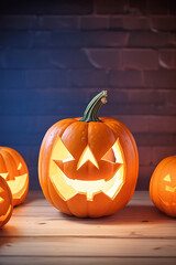 halloween blured background empty table 