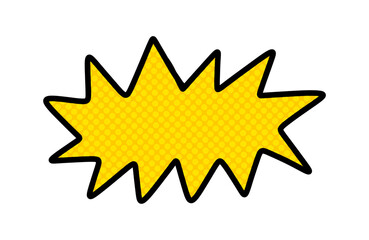 yellow retro comic speech text