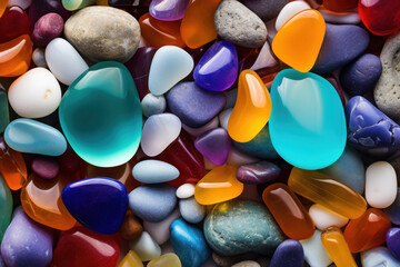 attractive Colorful Sea Glass Pieces