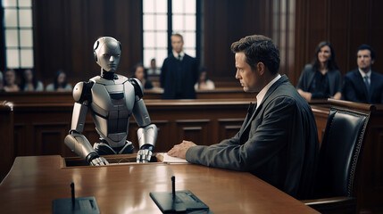 Robot lawyer in a trial