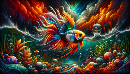 Obraz premium Heat Stress and Ocean Fish: Adapting to Global Warming