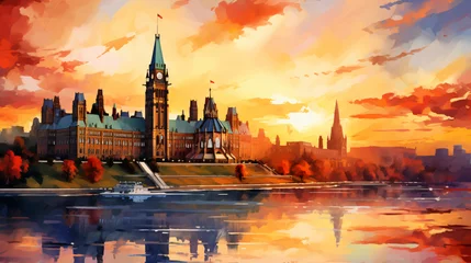 Foto op Canvas Canadian Parliament in Ottawa © Daniel