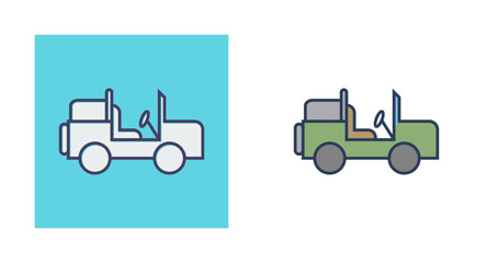 Safari Jeep Vector Icon