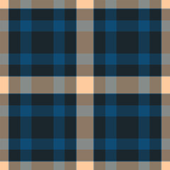 Background check pattern of vector fabric textile with a tartan texture plaid seamless.