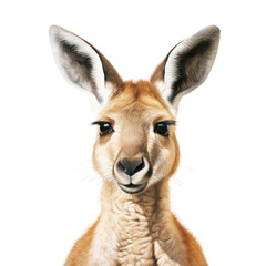 Realistic Short-Faced Kangaroo, on transparent background.