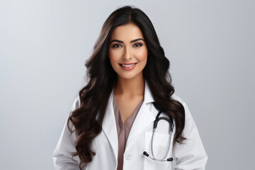 young beautiful indian doctor woman