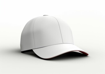 White baseball cap on white background isolated. Front, side views.