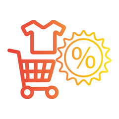 discount icon. promotion on shopping concept