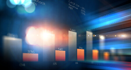 Business graph and trade monitor