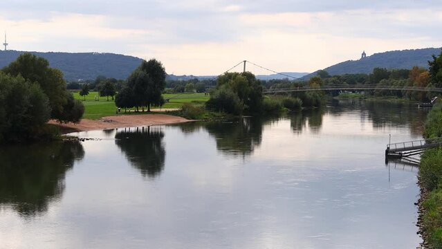 the weser river near minden germany video
