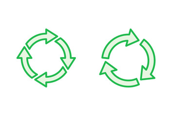 Recycle icon set. Recycling vector icon.