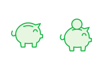 Piggy bank icon vector. piggy money icon