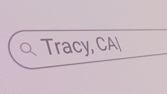 Search Bar Tracy CA 
Close Up Single Line Typing Text Box Layout Web Database Browser Engine Concept