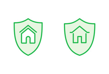 Obraz premium Home insurance icon set. home protection icon