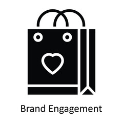 Brand Engagement vector solid  Design illustration. Symbol on White background EPS 10 File 