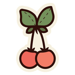 cherry fruit sticker