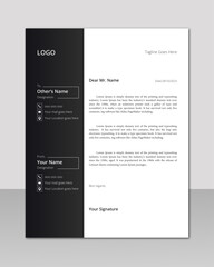 Clean and professional Modern corporate business letterhead design template