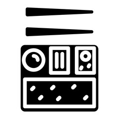 radio with stick glyph icon