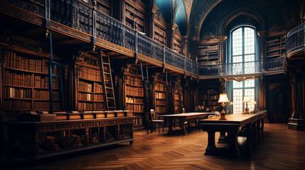 Large Wooden Library