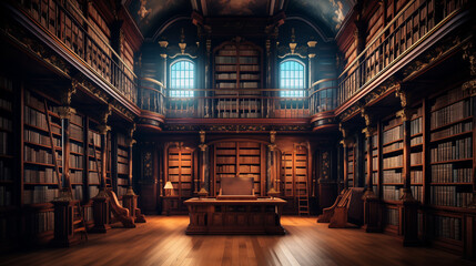Large Wooden Library