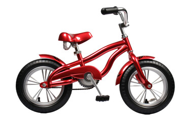 Naklejka premium Training Wheels on Red Bike Transparent PNG