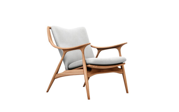 Minimalist Scandinavian Lounge Chair Design Transparent PNG