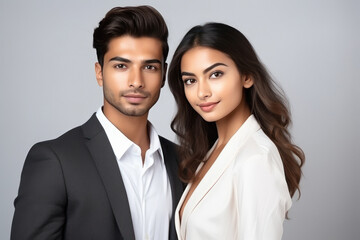 happy young indian business partners