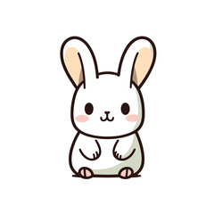 Bunny hand-drawn illustration. Bunny. Vector doodle style cartoon illustration