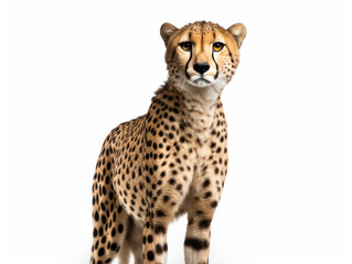 Cheetah Studio Shot Isolated on Clear White Background, Generative AI