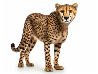 Cheetah Studio Shot Isolated on Clear White Background, Generative AI