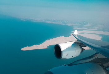 After taking off from Dubai airport by plane, you will encounter this scene