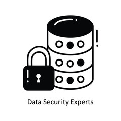Data Security Experts doodle Icon Design illustration. Networking Symbol on White background EPS 10 File