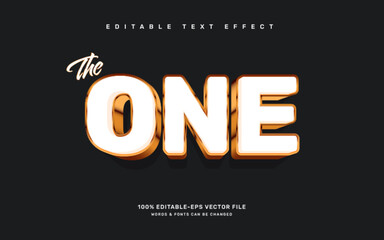 The one editable text effect template