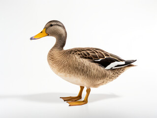 Duck Studio Shot Isolated on Clear White Background, Generative AI