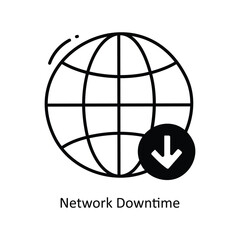 Network Downtime doodle Icon Design illustration. Networking Symbol on White background EPS 10 File