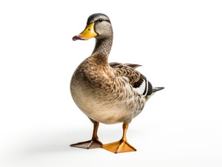 Duck Studio Shot Isolated on Clear White Background, Generative AI