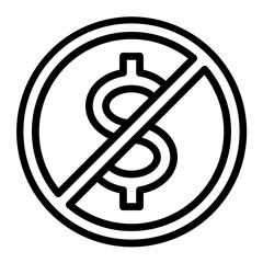 No Money Icon Design 