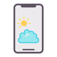 Vector Design Mobile Weather Icon Style